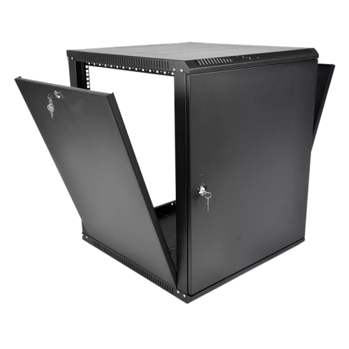 ЦМО Шкаф телекоммуникационный настенный разборный ЭКОНОМ 12U (600  350) дверь металл, цвет черный