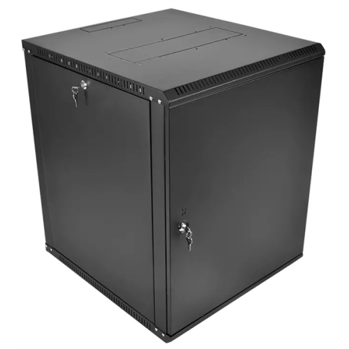 ЦМО Шкаф телекоммуникационный настенный разборный ЭКОНОМ 12U (600  350) дверь металл, цвет черный