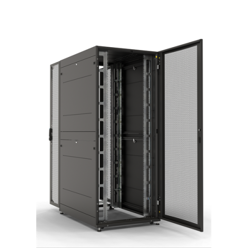 ЦМО Шкаф серверный ПРОФ напольный 48U (800x1200) дверь перфор. 2 шт., черный, в сборе