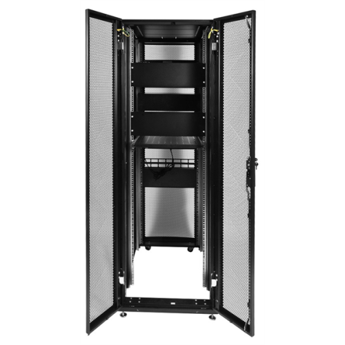 ЦМО Шкаф серверный ПРОФ напольный 42U (800x1200) дверь перфор. 2 шт., черный, в сборе