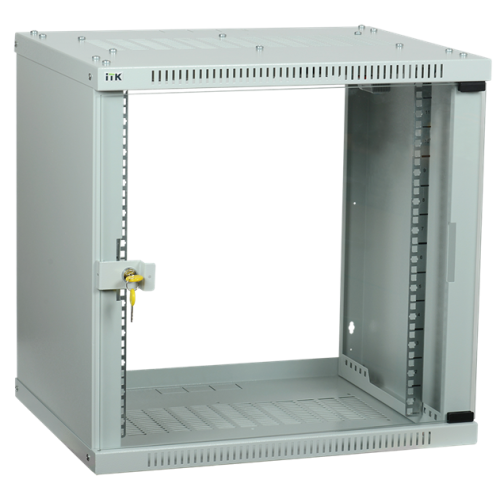 ITK Шкаф LINEA WE 9U 550x350мм дверь стекло серый