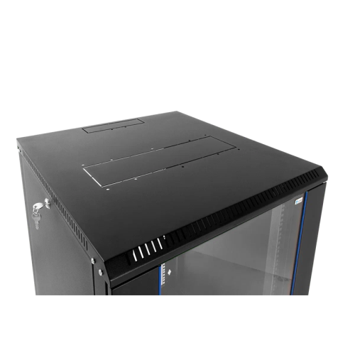 ЦМО Шкаф телекоммуникационный настенный разборный ЭКОНОМ 18U (600х520) дверь стекло, цвет черный