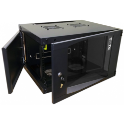 Шкаф настенный Next, 18U 550x600, стеклянная дверь, черный