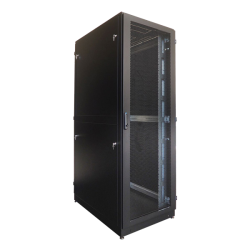 ЦМО Шкаф серверный напольный 42U (800х1200) дверь перфорированная, задние двойные перфорированные, цвет черный