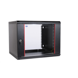 ЦМО Шкаф телекоммуникационный настенный разборный ЭКОНОМ 15U (600х350) дверь стекло, цвет черный