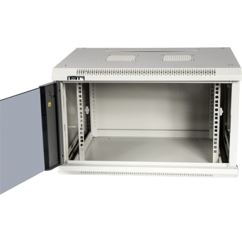 Шкаф настенный серии Pro, 6U 600x450, стеклянная дверь