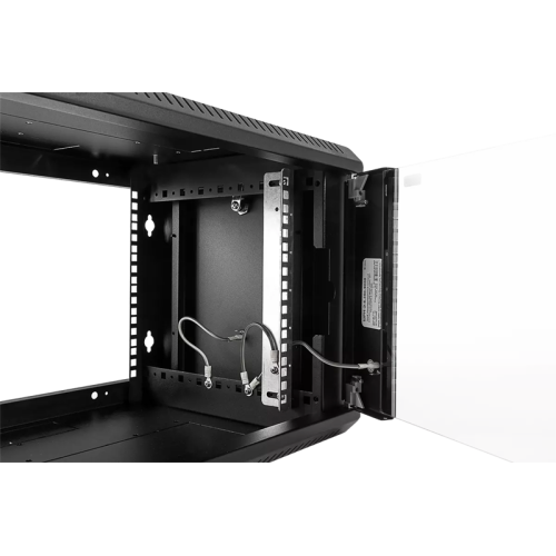 ЦМО Шкаф телекоммуникационный настенный разборный ЭКОНОМ 9U (600х350) дверь стекло, цвет черный