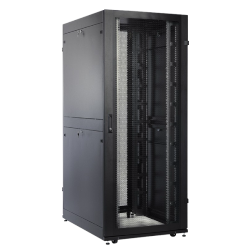 ЦМО Шкаф серверный ПРОФ напольный 48U (800x1200) дверь перфор. 2 шт., черный, в сборе