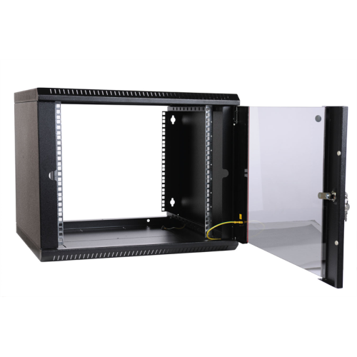 ЦМО Шкаф телекоммуникационный настенный разборный ЭКОНОМ 15U (600х350) дверь стекло, цвет черный
