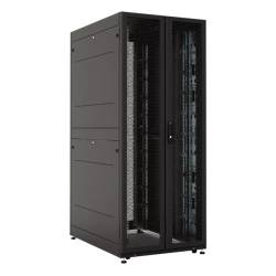 ЦМО Шкаф серверный ПРОФ напольный 48U (800х1200) двери двойные перф. 2 шт., черный, в сборе