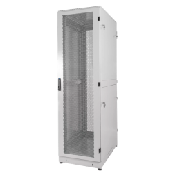 ЦМО Шкаф серверный напольный 48U (600х1000) дверь перфорированная, задние двойные перфорированные