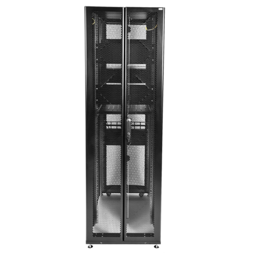 ЦМО Шкаф серверный ПРОФ напольный 42U (800x1200) дверь перфор. 2 шт., черный, в сборе