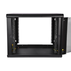 ЦМО Шкаф телекоммуникационный настенный разборный ЭКОНОМ 9U (600х520) дверь стекло, цвет черный