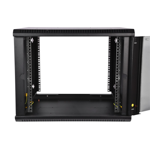 ЦМО Шкаф телекоммуникационный настенный разборный ЭКОНОМ 9U (600х520) дверь стекло, цвет черный