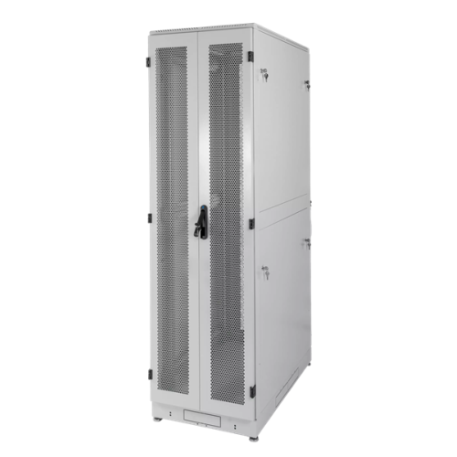 ЦМО Шкаф серверный напольный 42U (600х1000) дверь перфорированная, задние двойные перфорированные