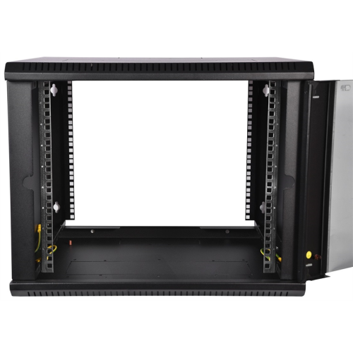 ЦМО Шкаф телекоммуникационный настенный разборный ЭКОНОМ 6U (600х350) дверь стекло, цвет черный