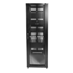 ЦМО Шкаф серверный ПРОФ напольный 42U (600x1000) дверь перфор., задние двойные перфор., черный, в сборе