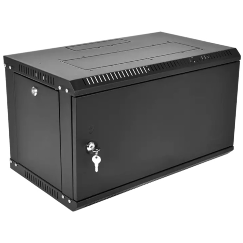 ЦМО Шкаф телекоммуникационный настенный разборный ЭКОНОМ 9U (600  350) дверь металл, цвет черный