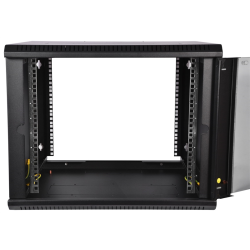 ЦМО Шкаф телекоммуникационный настенный разборный ЭКОНОМ 12U (600х650) дверь стекло, цвет черный