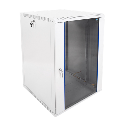 ЦМО Шкаф телекоммуникационный настенный разборный ЭКОНОМ 18U (600х650) дверь стекло, цвет черный