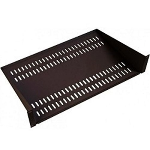 ЦМО Полка перфорированная консольная 2U, глубина 300 мм, цвет черный