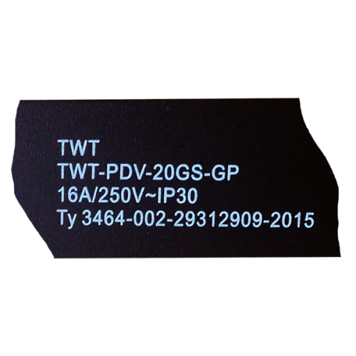 Блок розеток вертикальный, 1-фазный с автоматом, 16A / 250V, 20xSchuko, шнур 3.0 м, вилка Schuko