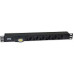 ITK PDU 6 розеток DIN49440 (нем.станд.), с автоматом 10А, 1U, без шнура, вх.IEX320 C14, алюминиевый профиль, черный