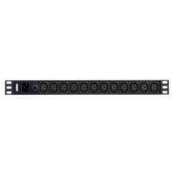 ATEN Rack PDU, Basic, 1U, 16A, 230V, Overcurrent Protection, Output: (12) C13, Input: IEC  С20 , Power cord 3,0 m