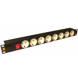 Блок розеток 8 шт. с заземлением, 19