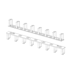 Systeme Electric вертикальный кабельный органайзер Uniprom, 2x8 колец, черный