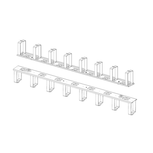 Systeme Electric вертикальный кабельный органайзер Uniprom, 2x8 колец, черный