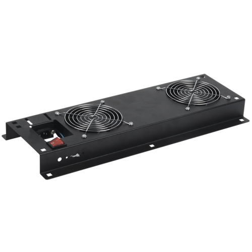 ITK Вентиляторная панель с выключателем 2 модуля черная