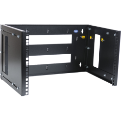 ЦМО Кронштейн телекоммуникационный настенный 3U, регулируемая глубина 300-450 мм, цвет черный