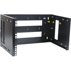 ЦМО Кронштейн телекоммуникационный настенный 9U, регулируемая глубина 300-450 мм, цвет черный