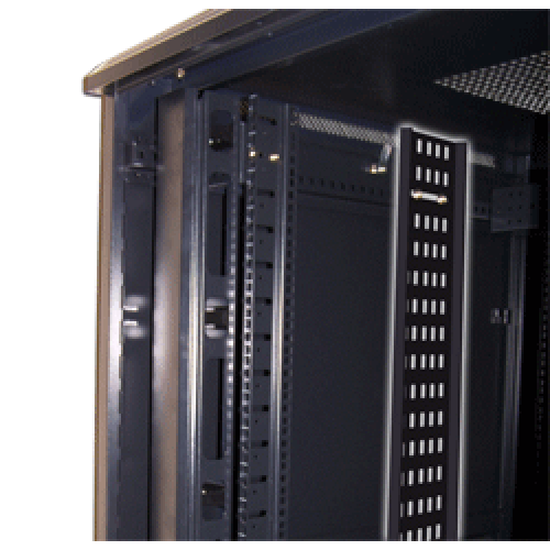 Вертикальный кабельный лоток для шкафов 47U, шириной 200 мм, черный