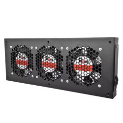 ЦМО Модуль вентиляторный, 3 вентилятора, колодка, цвет черный