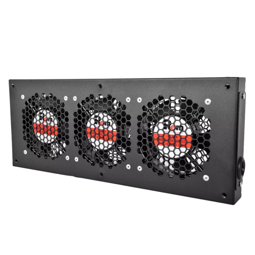 ЦМО Модуль вентиляторный, 3 вентилятора, колодка, цвет черный