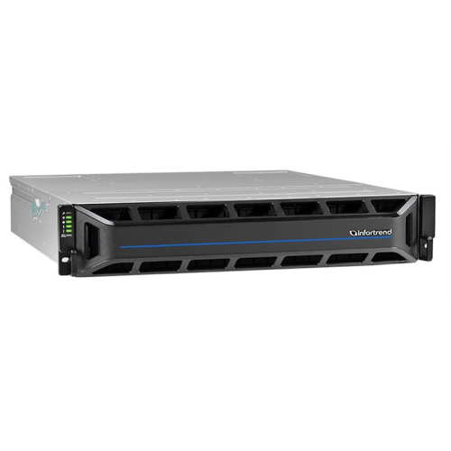 Infortrend EonStor GS 2000 Gen2 2U/24bay Dual controller, 2x12Gb/s SAS,8x1G iSCSI,+4 host boards,4x4GB,2x(PSU+FAN),2x(SuperCap+Flash),24xdrive trays,1xRackmount kit (GS 2024RCBF-D)