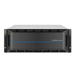 Infortrend EonStor GS 3000 Gen3 4U/24bay Dual controller, 4x12Gb/s SAS Exp.,4x25GbE(SFP28)+4x host board,4x4GB,2x(PSU+FAN),2x(SuperCap.+Flash),24xdrive trays,1xRM kit (GS 3024R3-D)