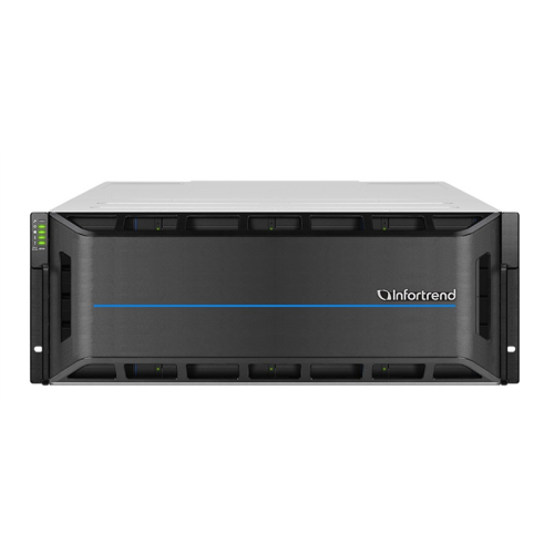 Infortrend EonStor GS 3000 Gen3 4U/24bay Dual controller, 4x12Gb/s SAS Exp.,4x25GbE(SFP28)+4x host board,4x4GB,2x(PSU+FAN),2x(SuperCap.+Flash),24xdrive trays,1xRM kit (GS 3024R3-D)