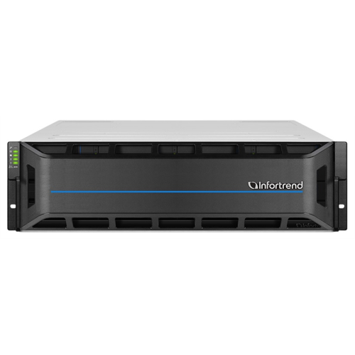 Infortrend EonStor GS 2000 3U/16bay Dual controller, 2x12Gb/s SAS,8x1G iSCSI+4x host board,4x4GB,2x(PSU+FAN),2x(SuperCap.+Flash),16xdrive trays and 1xRackmount kit(GS 2016RTCF-D)