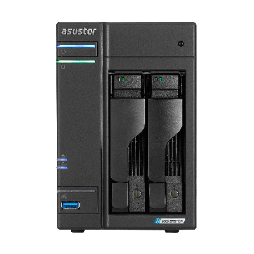 ASUSTOR AS6702T 2-Bay NAS/Intel Celeron N1505 2,0GHz/4GB DDR4, noHDD(HDD,SSD)/2x2,5Gbe(LAN)/2xUSB3.2,HDMI; 90IX01N1-BW3S20