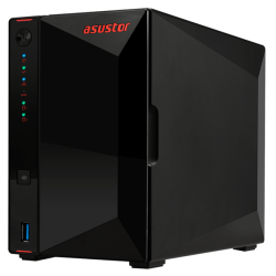 ASUSTOR AS5202T 2-Bay NAS/Media player/Intel Celeron J4005 2.0GHz up to 2.7GHz (Dual-Core ), 2GB SO-DIMM DDR4, noHDD(HDD,SSD),/2x 2,5Gb (LAN)/3xUSB3.2,HDMI/4ip camera license ; 90IX0171-BW3S10