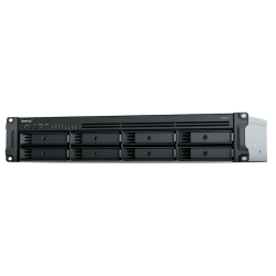 Synology 2U QC2.2GHzCPU/4Gb(32)/RAID0,1,5,6,10/upto 8 hot plug HDDs SATA(3,5',2,5')(upto 12 with RX418)/2xUSB3.2/1eSATA/iSCSI/4xGbE(+1Expslot)/2xIPcam/norail repl RS1219+(analog GSEP300800RPC-8U52)