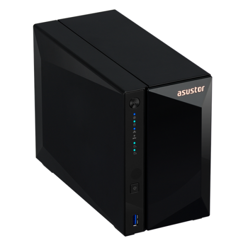 ASUSTOR AS3302T 2-Bay NAS/MPl/Cel 1.4GHz Quad Core/2GBDDR4/noHDD,LFF(HDD,SSD),/1x1GbE(LAN)/3xUSB3.2; 90IX01I0-BW3S00