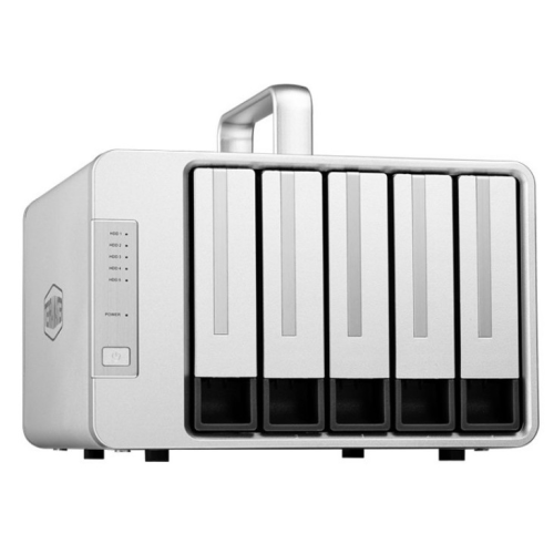 TerraMaster D5-Thunderbolt3 DAS tower/JBOD,RAID0,1,10,5/up to 5 HS SATA(3,5' or 2,5')/1xDP1.2/2x40GbThunderbolt3/1xPS/1YW