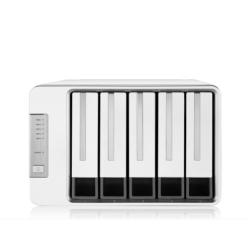 TerraMaster D5-300C DAS tower/ 2xHDDs RAID0,1,SD+3HDDs SD only/up to 5 HS SATA(3,5' or 2,5')/1xUSB3.1 Type-C gen1/1xPS/1YW