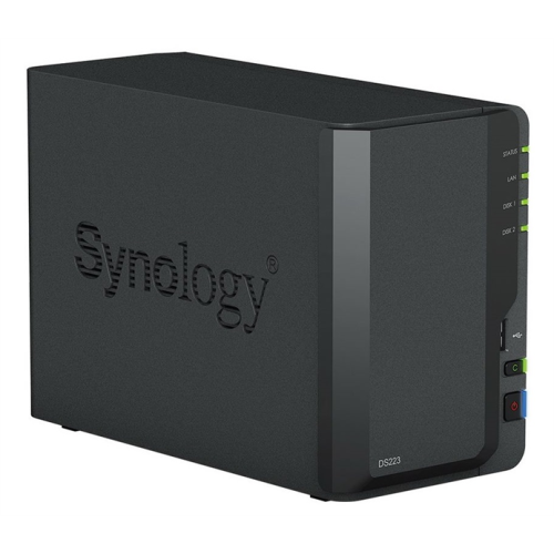 Synology QC 1,7GhzCPU/2Gb/RAID0,1/upto 2HP HDD SATA(3.5')/2xUSB3.2, 1xUSB2.0/1xGbE/iSCSI/2xIPcam(up to 20)/1xPS repl DS218 1YW