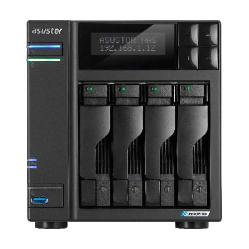 ASUSTOR AS6704T 4-Bay NAS/Intel Celeron N1505 2,0GHz/4GB DDR4, noHDD(HDD,SSD)/2x2,5Gbe(LAN)/2xUSB3.2,HDMI; 90IX01N1-BW3S20