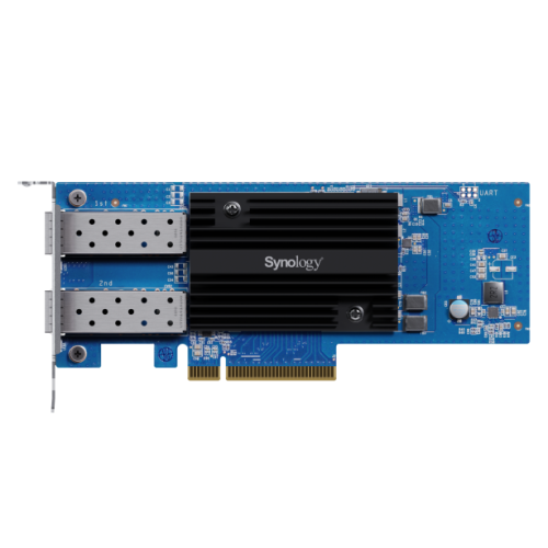 Synology 10\25 Gigabit Dual port SFP+ PCIe 3.0 x8 adapter (incl LP and FH bracket)